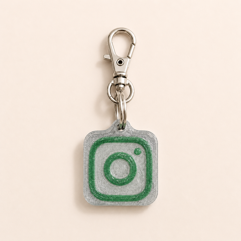 NFC Tag Instagram en PET Recyclé – Personnalisable